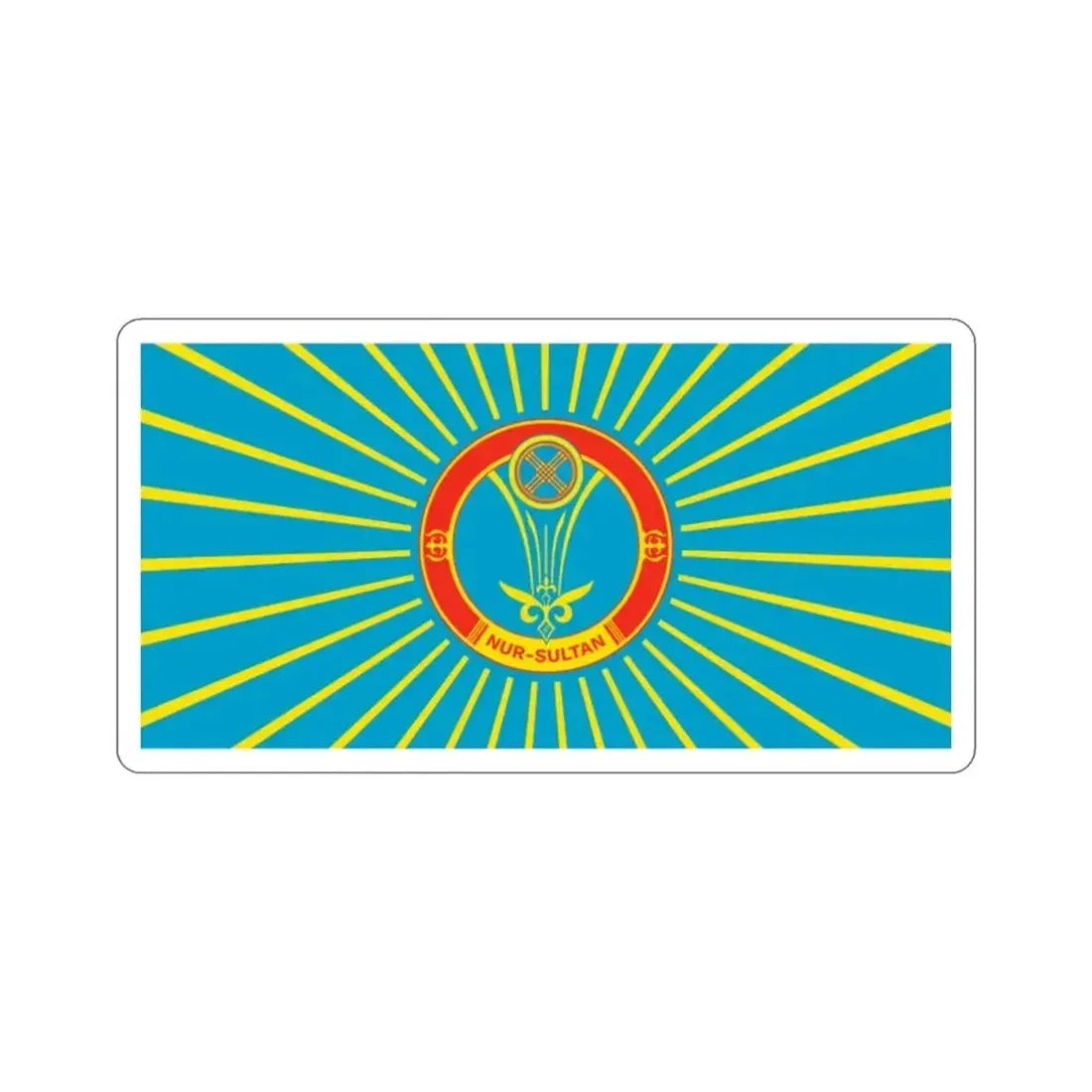 Flag of Nur Sultan Kazakhstan STICKER Vinyl Die-Cut Decal - The Sticker Space