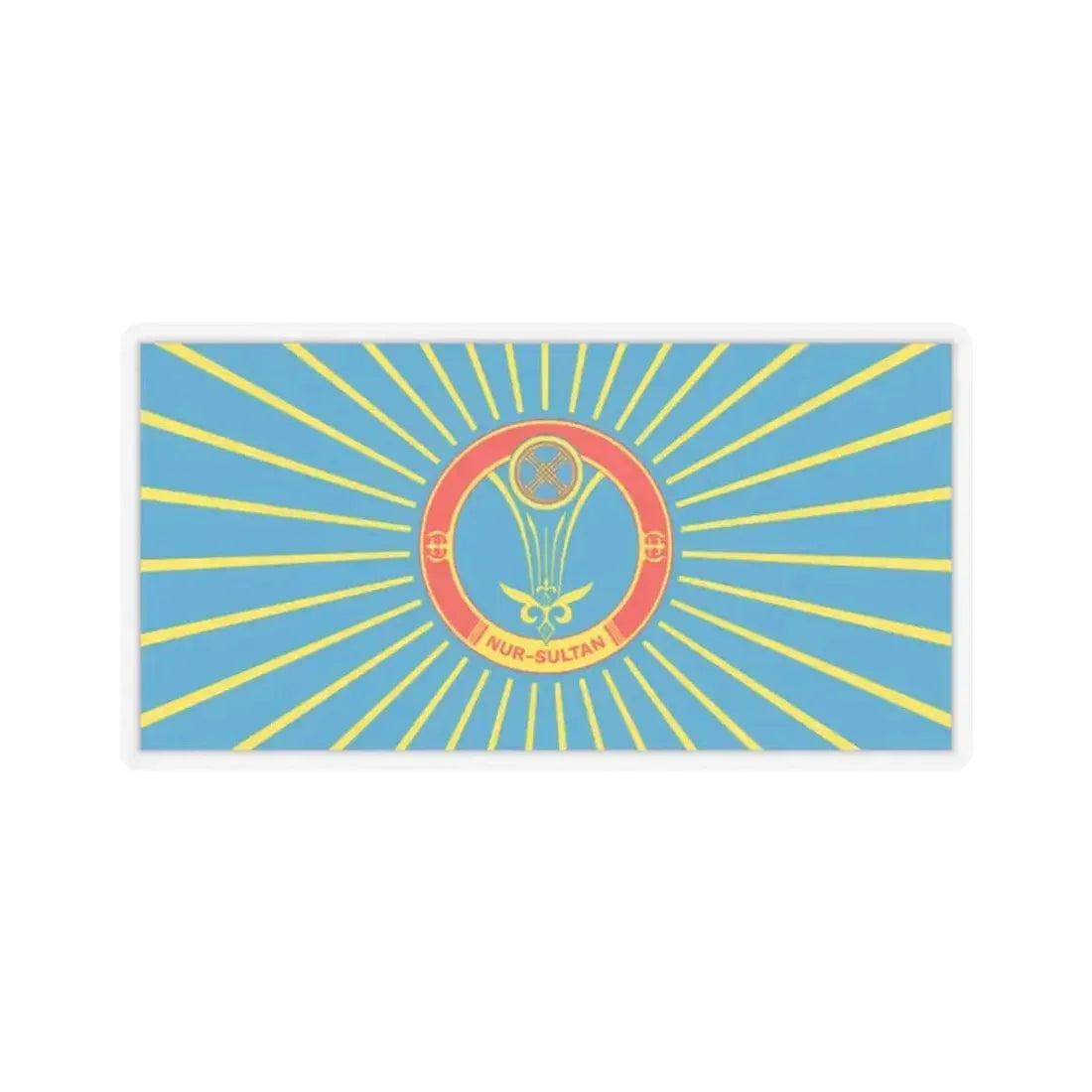 Flag of Nur Sultan Kazakhstan - STICKER Vinyl Kiss-Cut Decal 2 Inch Transparent - The Sticker Space