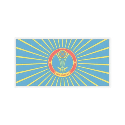 Flag of Nur Sultan Kazakhstan - STICKER Vinyl Kiss-Cut Decal 2 Inch Transparent - The Sticker Space