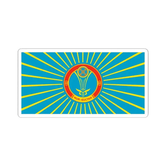 Flag of Nur Sultan Kazakhstan - STICKER Vinyl Kiss-Cut Decal 2 Inch White - The Sticker Space