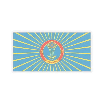 Flag of Nur Sultan Kazakhstan - STICKER Vinyl Kiss-Cut Decal 3 Inch Transparent - The Sticker Space