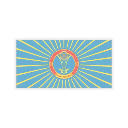 Flag of Nur Sultan Kazakhstan - STICKER Vinyl Kiss-Cut Decal 4 Inch Transparent - The Sticker Space