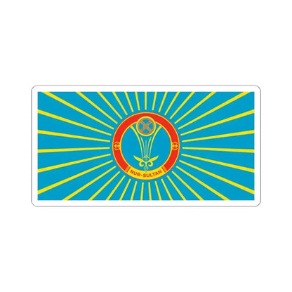 Flag of Nur Sultan Kazakhstan - STICKER Vinyl Kiss-Cut Decal 4 Inch White - The Sticker Space