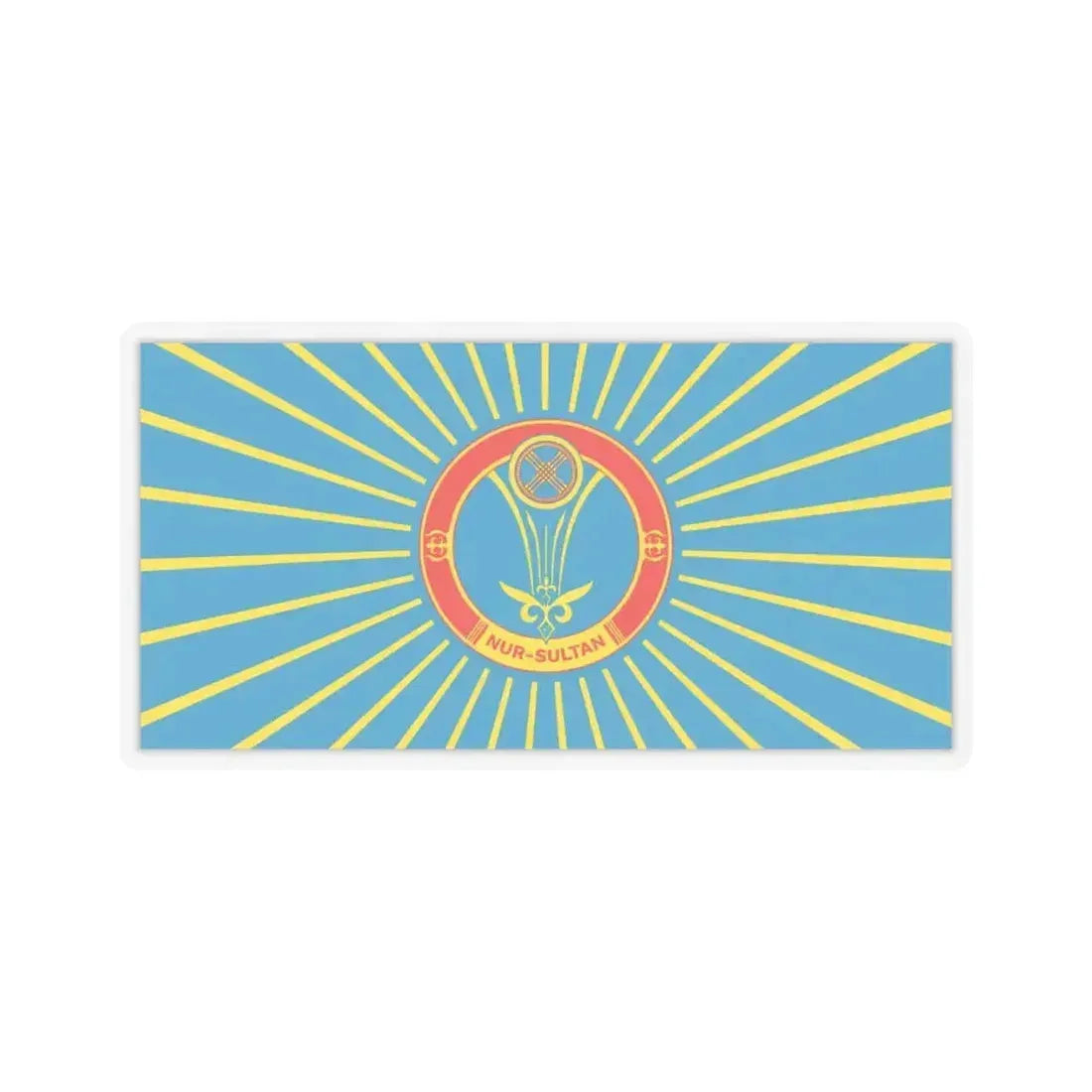 Flag of Nur Sultan Kazakhstan - STICKER Vinyl Kiss-Cut Decal 6 Inch Transparent - The Sticker Space