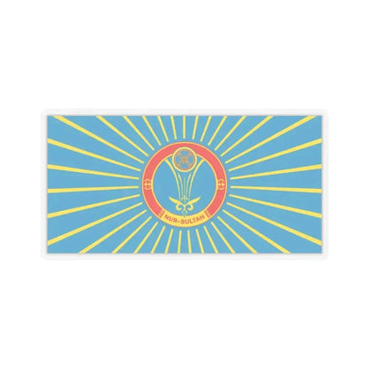 Flag of Nur Sultan Kazakhstan - STICKER Vinyl Kiss-Cut Decal 6 Inch Transparent - The Sticker Space