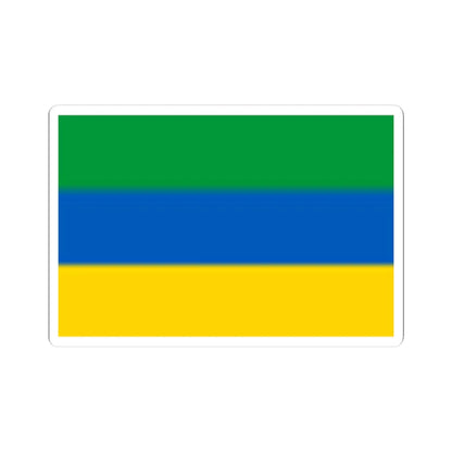 Flag of Nyzhnie Luhansk Oblast (Ukraine) STICKER Vinyl Kiss-Cut Decal 3 Inch White - The Sticker Space