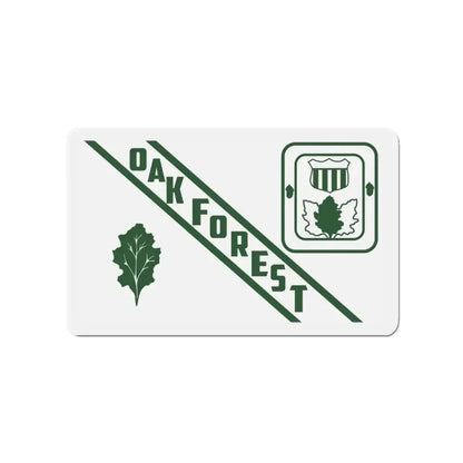 Flag of Oak Forest Illinois - Refrigerator Magnet 3 Inch - The Sticker Space