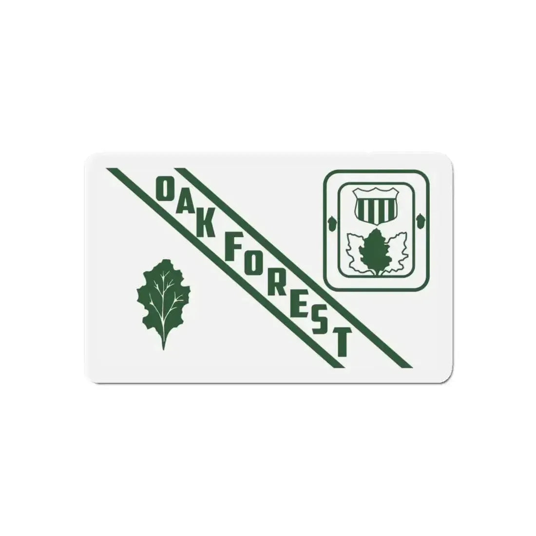 Flag of Oak Forest Illinois - Refrigerator Magnet - The Sticker Space
