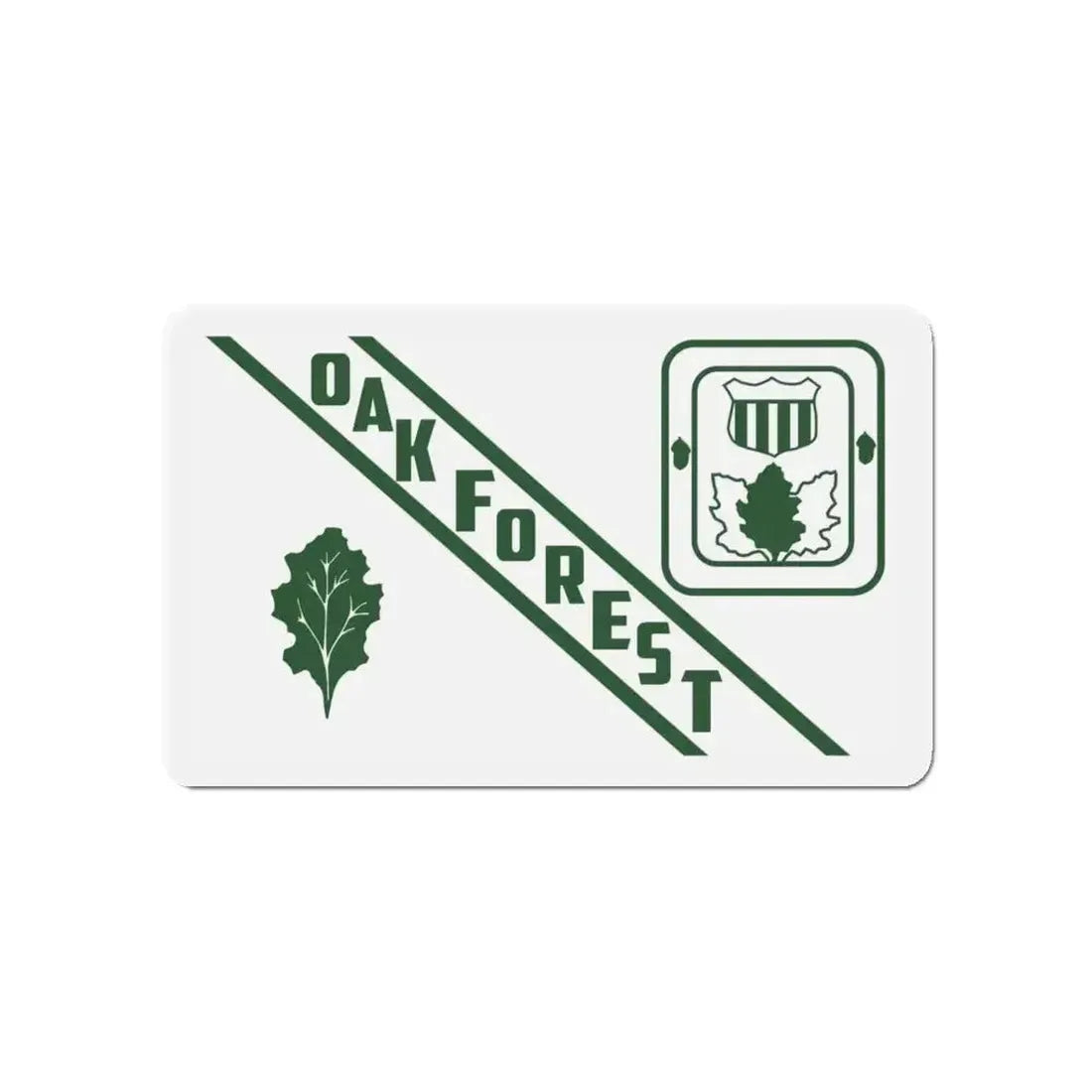Flag of Oak Forest Illinois - Refrigerator Magnet - The Sticker Space