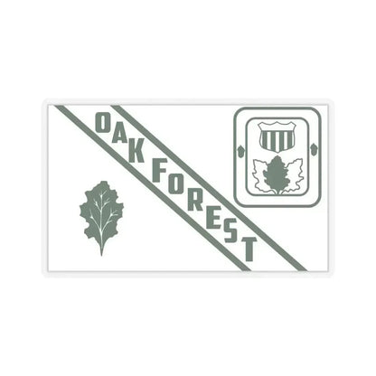 Flag of Oak Forest, Illinois - STICKER Vinyl Kiss-Cut Decal 6 Inch Transparent - The Sticker Space
