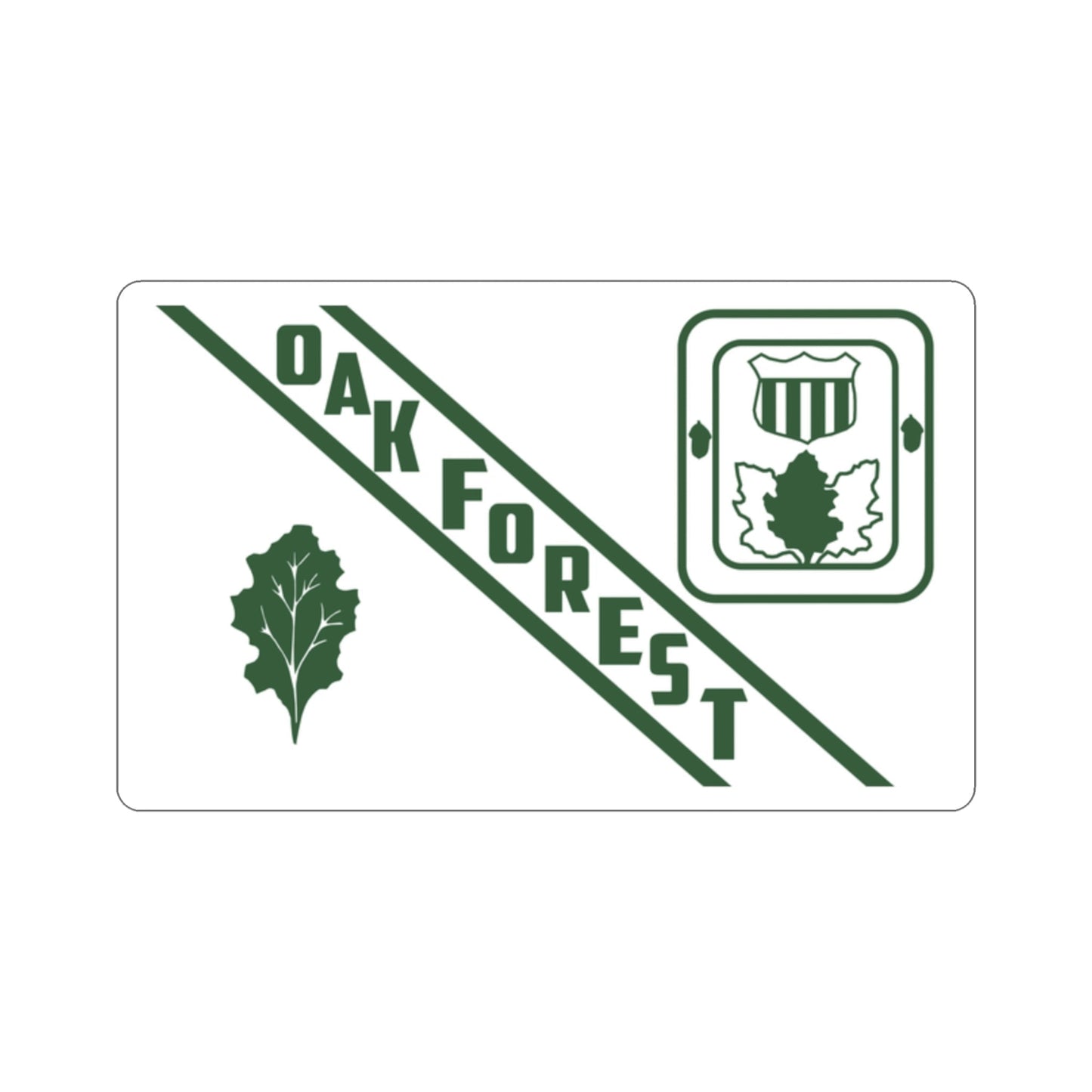 Flag of Oak Forest Illinois USA STICKER Vinyl Die-Cut Decal-2 Inch-The Sticker Space