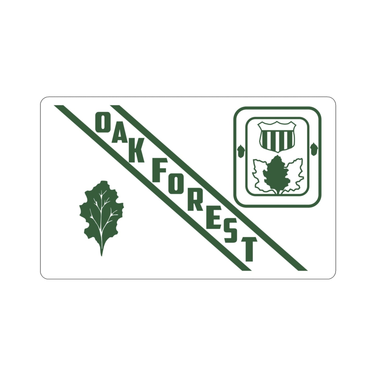 Flag of Oak Forest Illinois USA STICKER Vinyl Die-Cut Decal-3 Inch-The Sticker Space