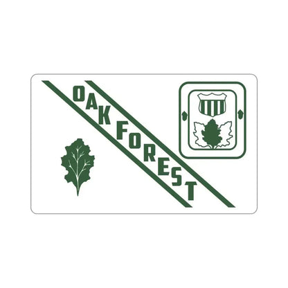 Flag of Oak Forest Illinois USA STICKER Vinyl Die-Cut Decal - The Sticker Space