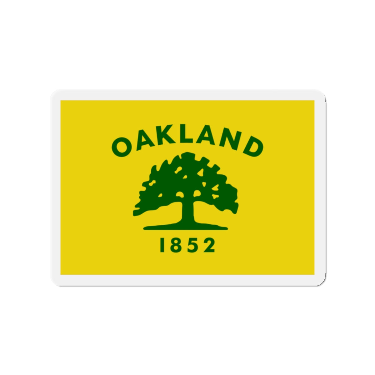 Flag of Oakland California - Die-Cut Magnet-2" x 2"-The Sticker Space