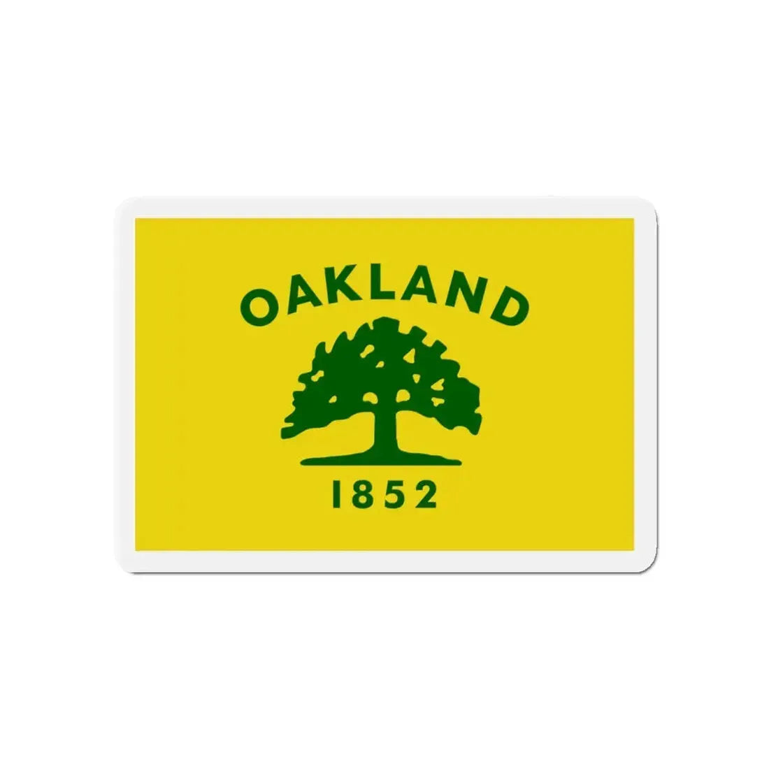 Flag of Oakland California - Refrigerator Magnet 4 Inch - The Sticker Space