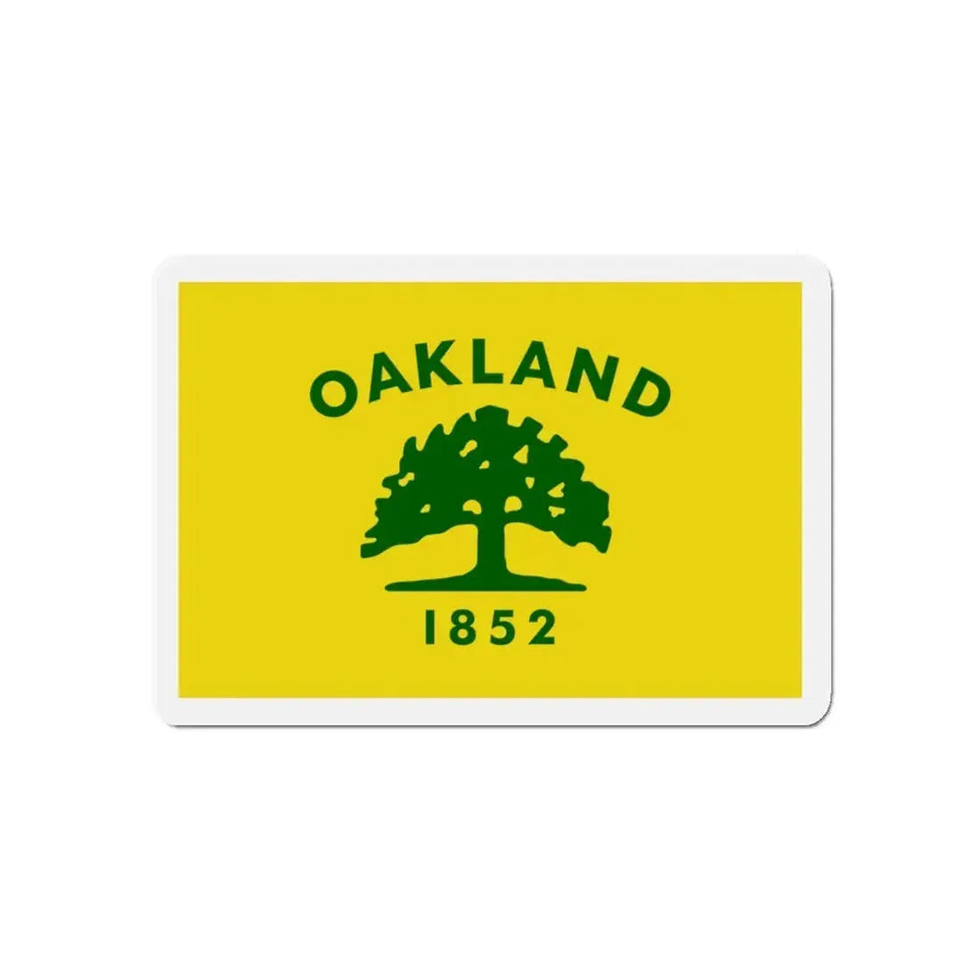 Flag of Oakland California - Refrigerator Magnet 5 Inch - The Sticker Space