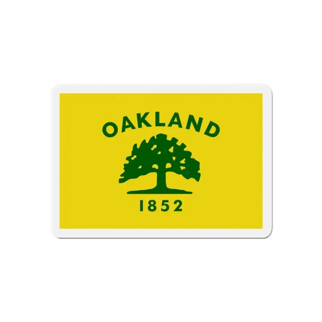 Flag of Oakland California - Refrigerator Magnet 6 Inch - The Sticker Space