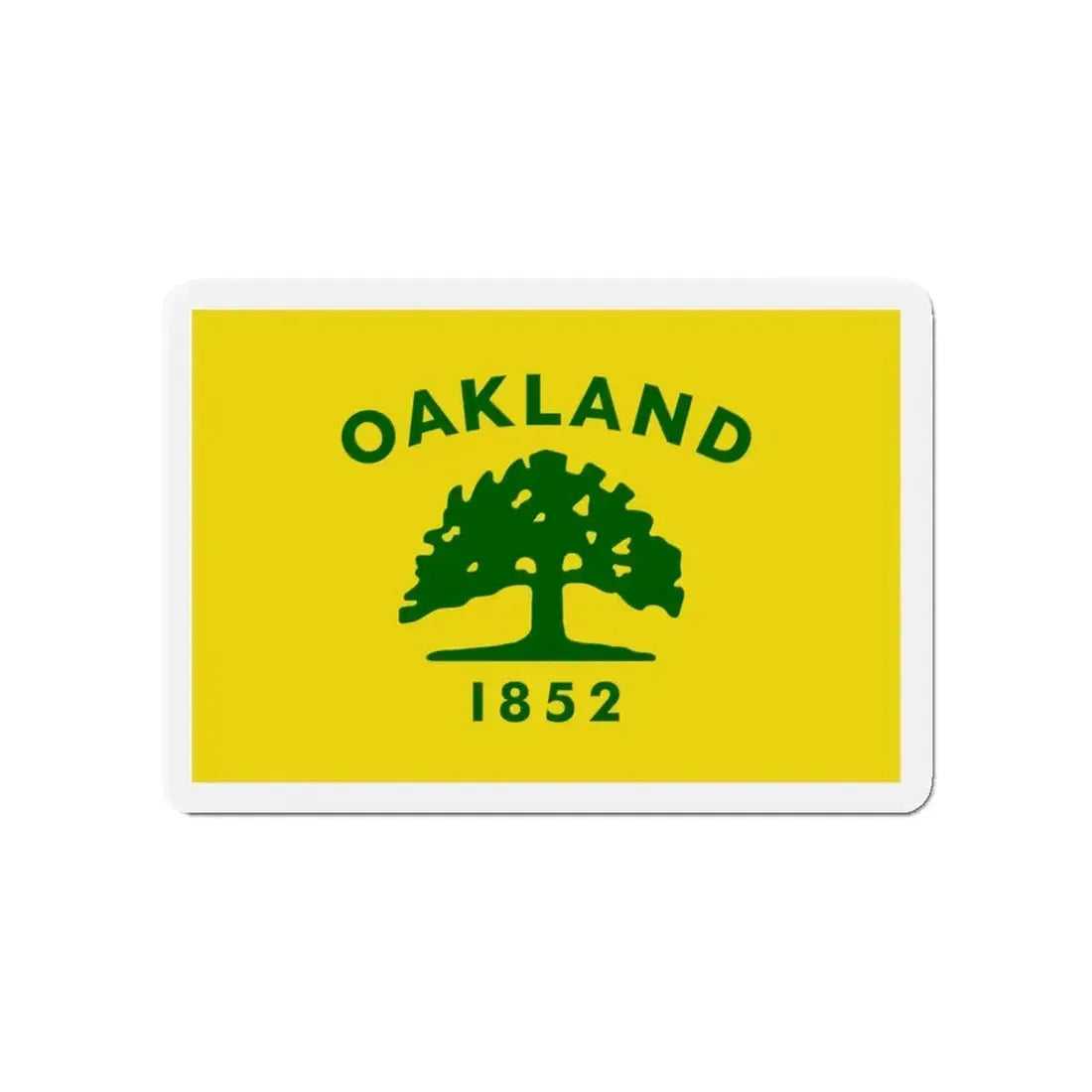 Flag of Oakland California - Refrigerator Magnet - The Sticker Space