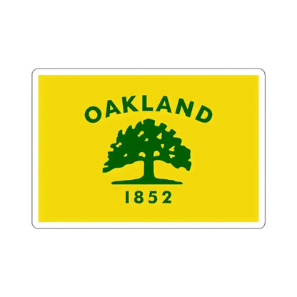 Flag of Oakland, California - STICKER Vinyl Kiss-Cut Decal 4 Inch White - The Sticker Space