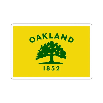 Flag of Oakland, California - STICKER Vinyl Kiss-Cut Decal 6 Inch White - The Sticker Space