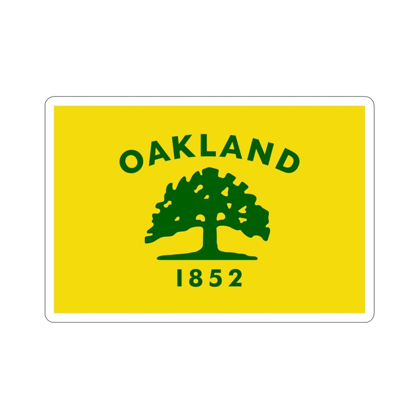 Flag of Oakland California USA STICKER Vinyl Die-Cut Decal-4 Inch-The Sticker Space