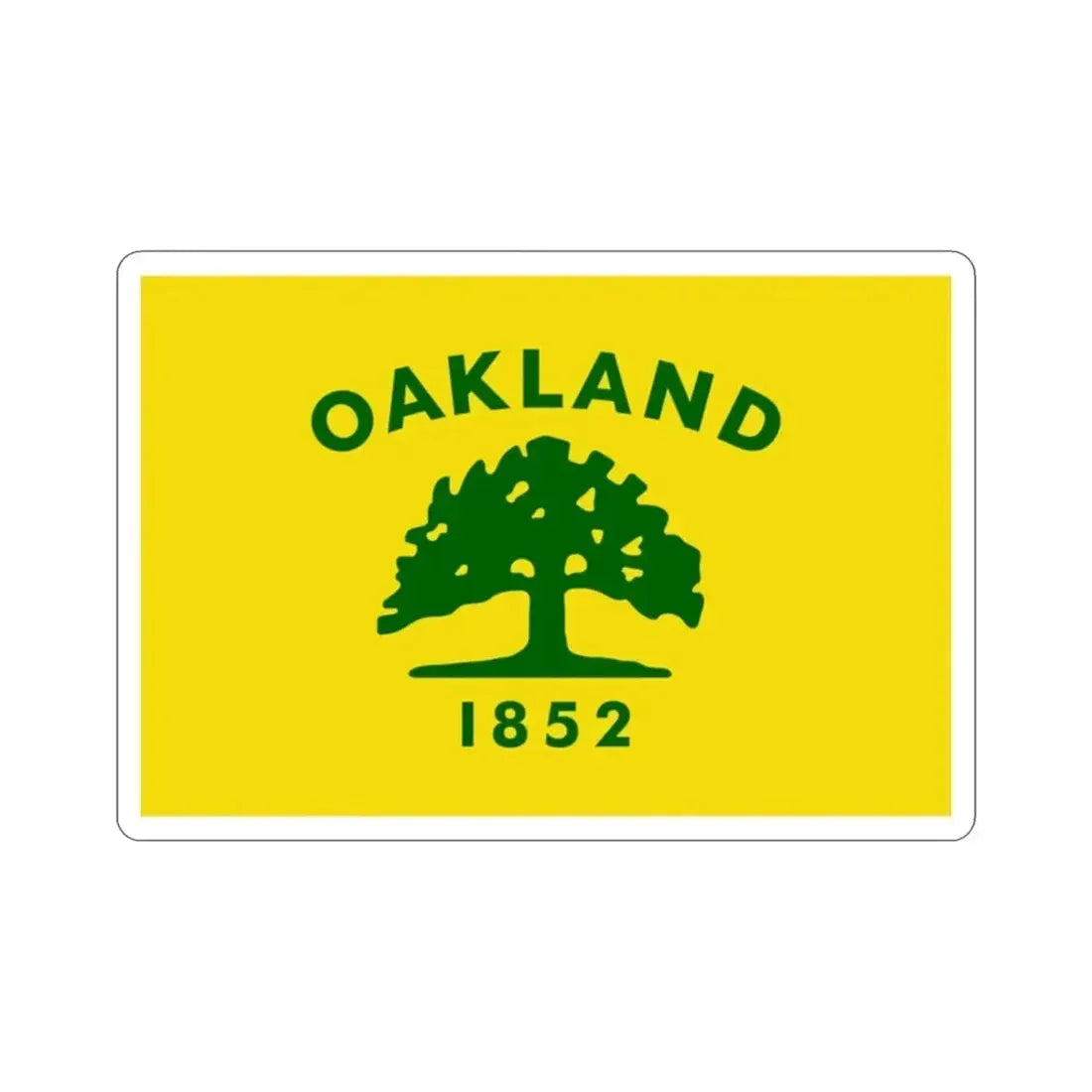 Flag of Oakland California USA STICKER Vinyl Die-Cut Decal - The Sticker Space