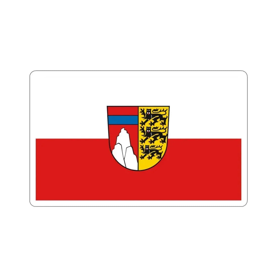 Flag of Oberallgäu Germany STICKER Vinyl Die-Cut Decal 3 Inch - The Sticker Space