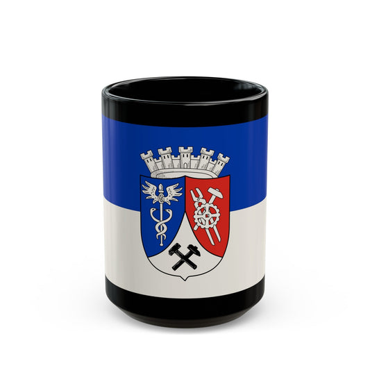 Flag of Oberhausen Germany - Black Coffee Mug-15oz-The Sticker Space