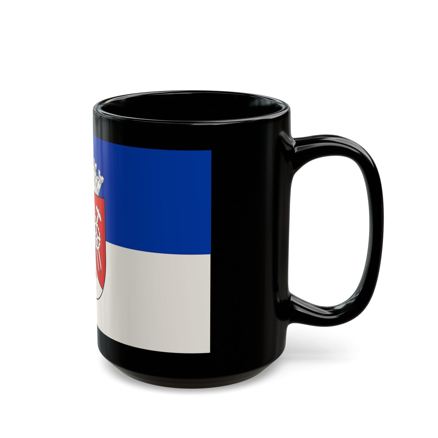 Flag of Oberhausen Germany - Black Coffee Mug-The Sticker Space