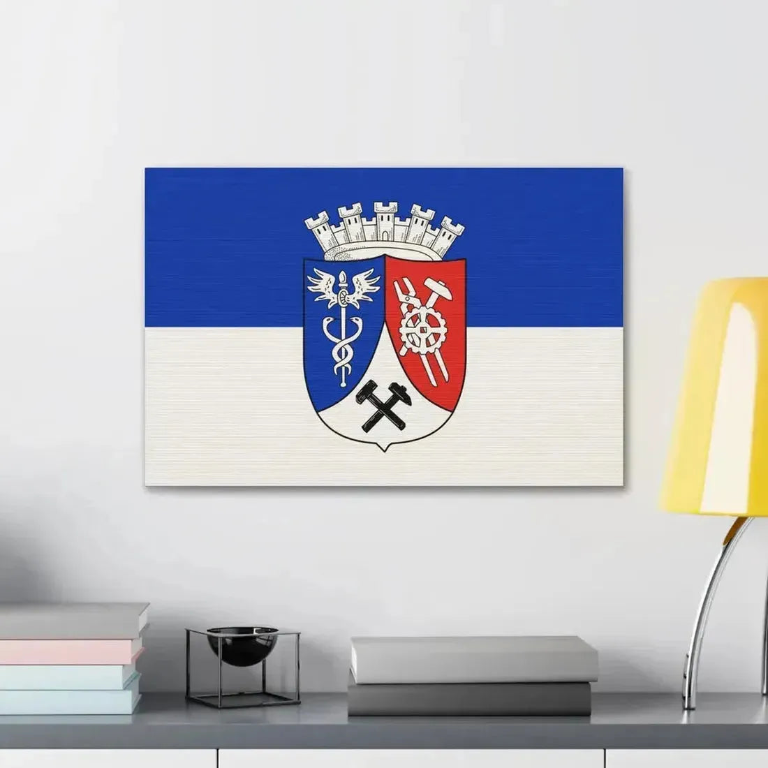 Flag of Oberhausen Germany - Canvas Wall Art - The Sticker Space