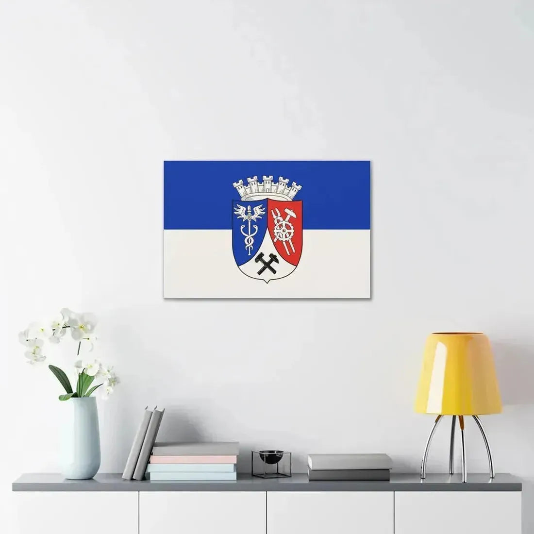Flag of Oberhausen Germany - Canvas Wall Art - The Sticker Space
