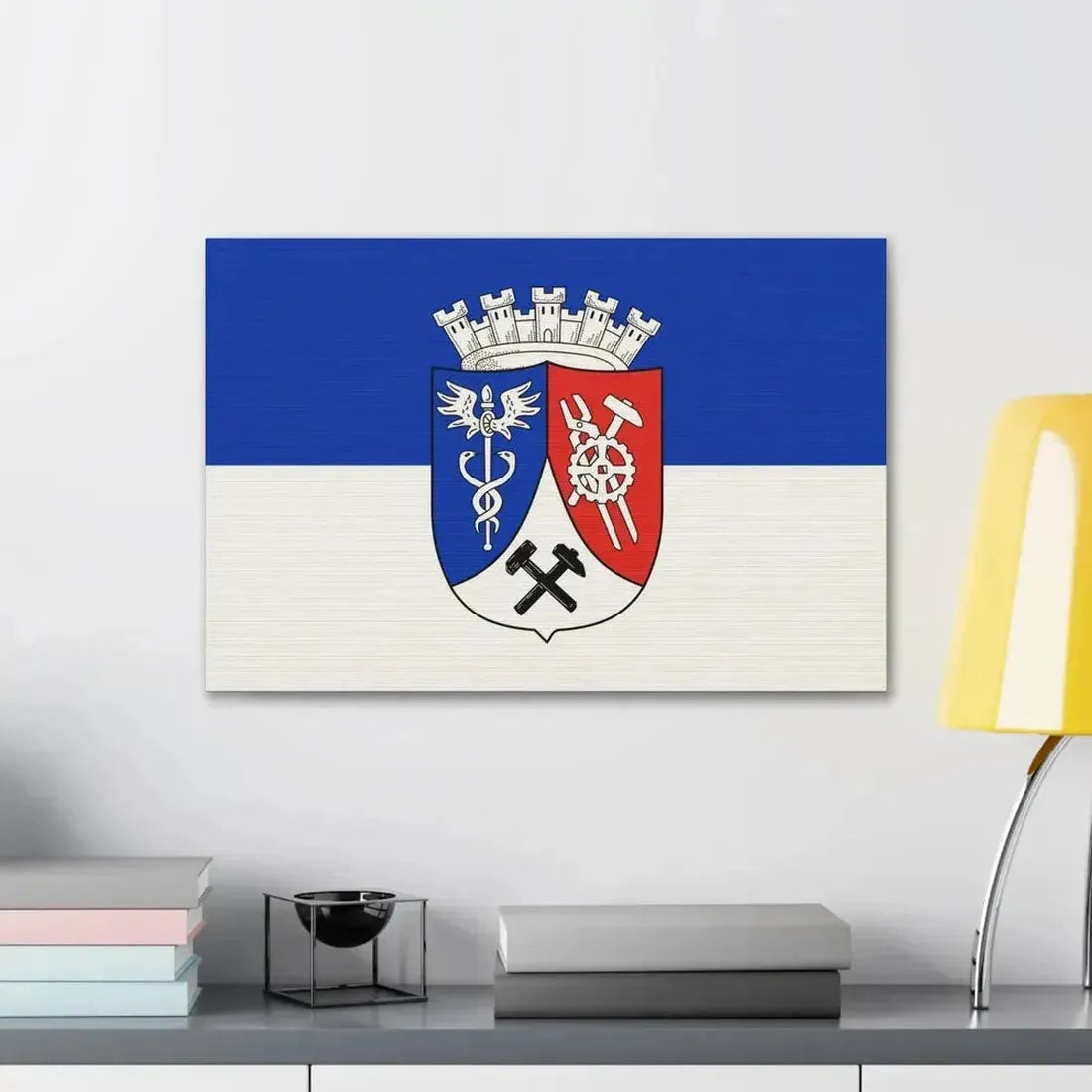 Flag of Oberhausen Germany - Canvas Wall Art - The Sticker Space