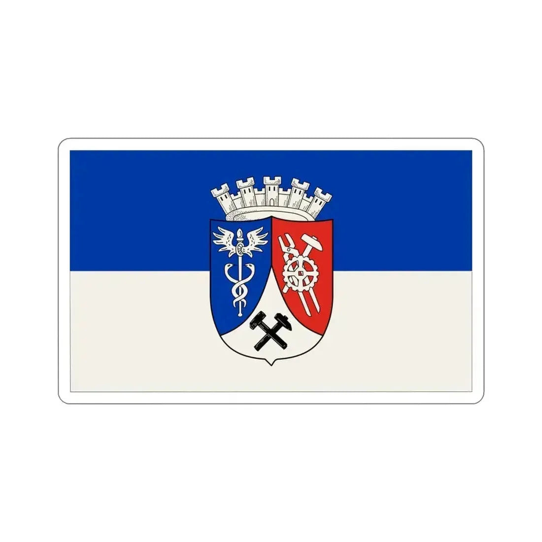 Flag of Oberhausen Germany STICKER Vinyl Die-Cut Decal 4 Inch - The Sticker Space