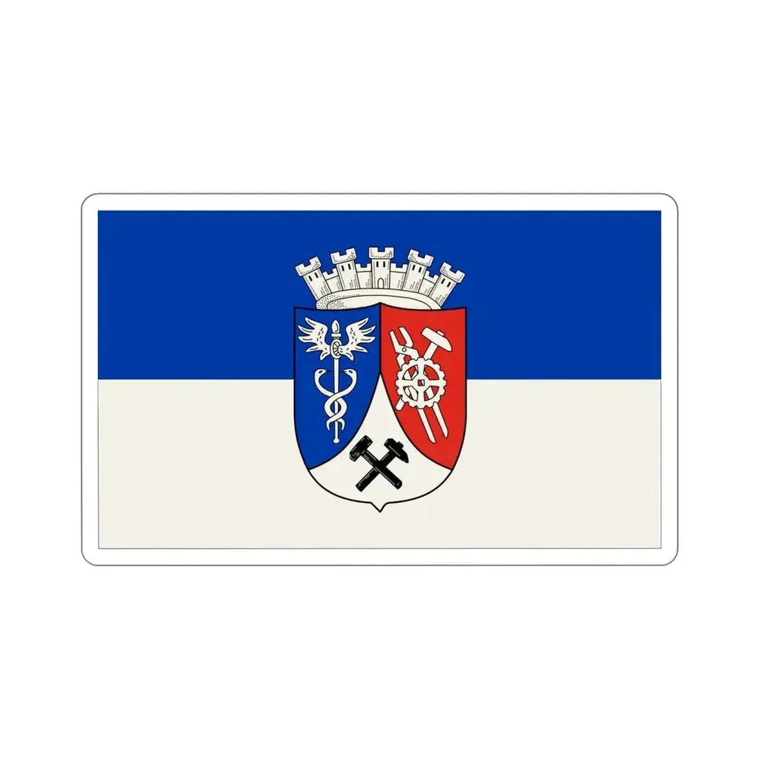 Flag of Oberhausen Germany STICKER Vinyl Die-Cut Decal - The Sticker Space
