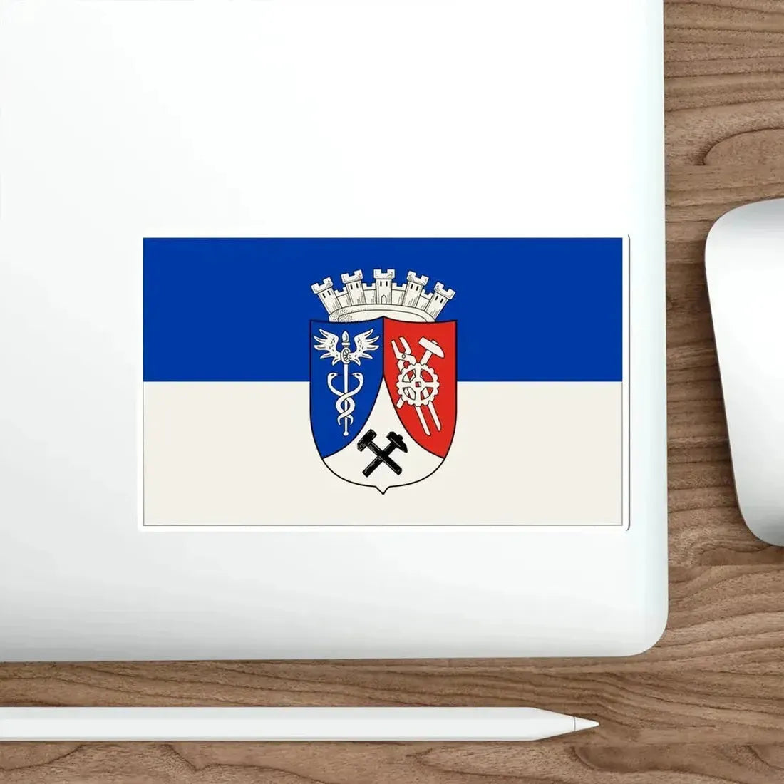 Flag of Oberhausen Germany STICKER Vinyl Die-Cut Decal - The Sticker Space