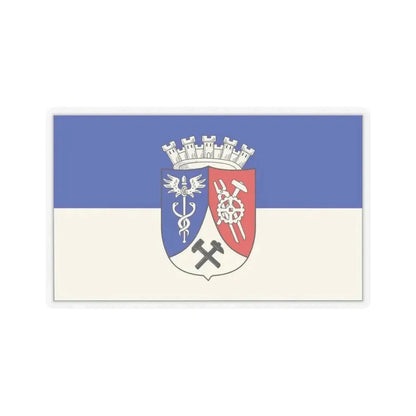 Flag of Oberhausen Germany - STICKER Vinyl Kiss-Cut Decal 4 Inch Transparent - The Sticker Space