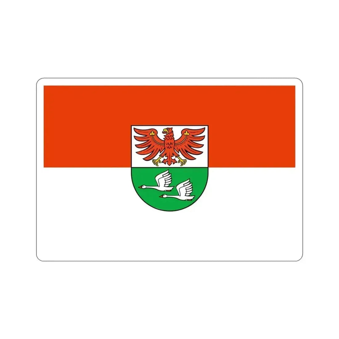 Flag of Oberhavel Germany STICKER Vinyl Die-Cut Decal 3 Inch - The Sticker Space
