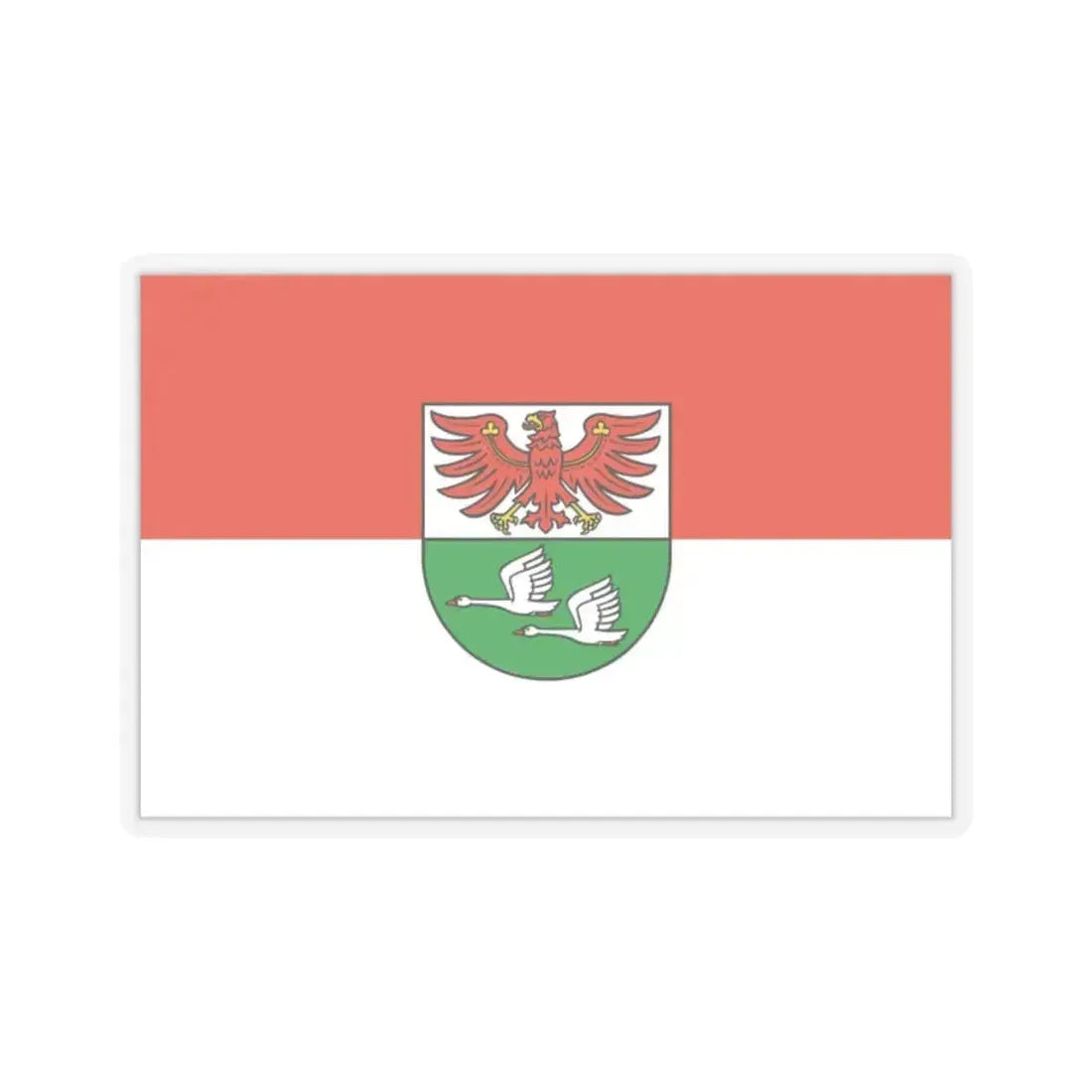 Flag of Oberhavel Germany - STICKER Vinyl Kiss-Cut Decal 2 Inch Transparent - The Sticker Space