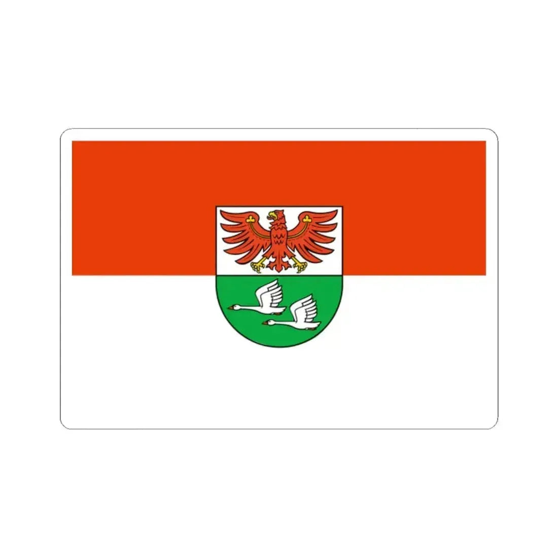 Flag of Oberhavel Germany - STICKER Vinyl Kiss-Cut Decal 2 Inch White - The Sticker Space