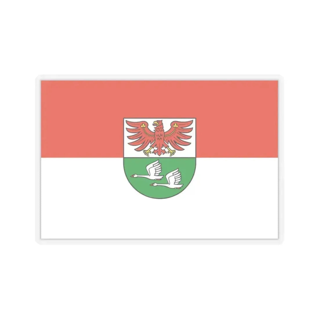 Flag of Oberhavel Germany - STICKER Vinyl Kiss-Cut Decal 3 Inch Transparent - The Sticker Space