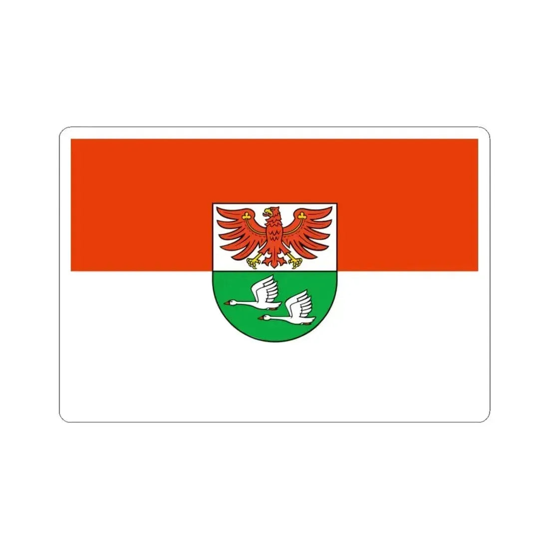 Flag of Oberhavel Germany - STICKER Vinyl Kiss-Cut Decal 3 Inch White - The Sticker Space