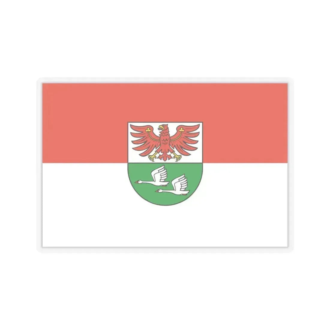 Flag of Oberhavel Germany - STICKER Vinyl Kiss-Cut Decal 4 Inch Transparent - The Sticker Space