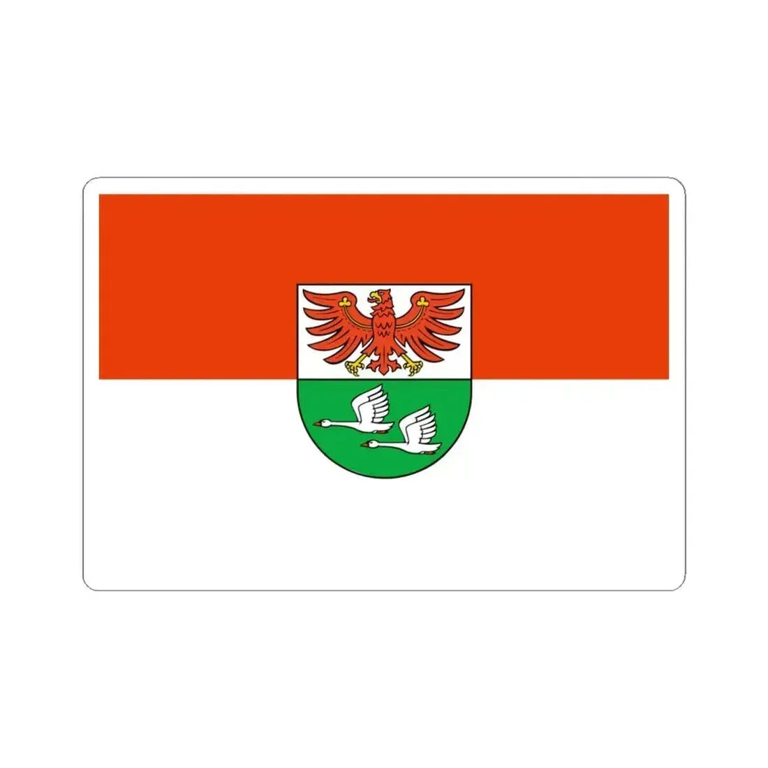 Flag of Oberhavel Germany - STICKER Vinyl Kiss-Cut Decal 4 Inch White - The Sticker Space