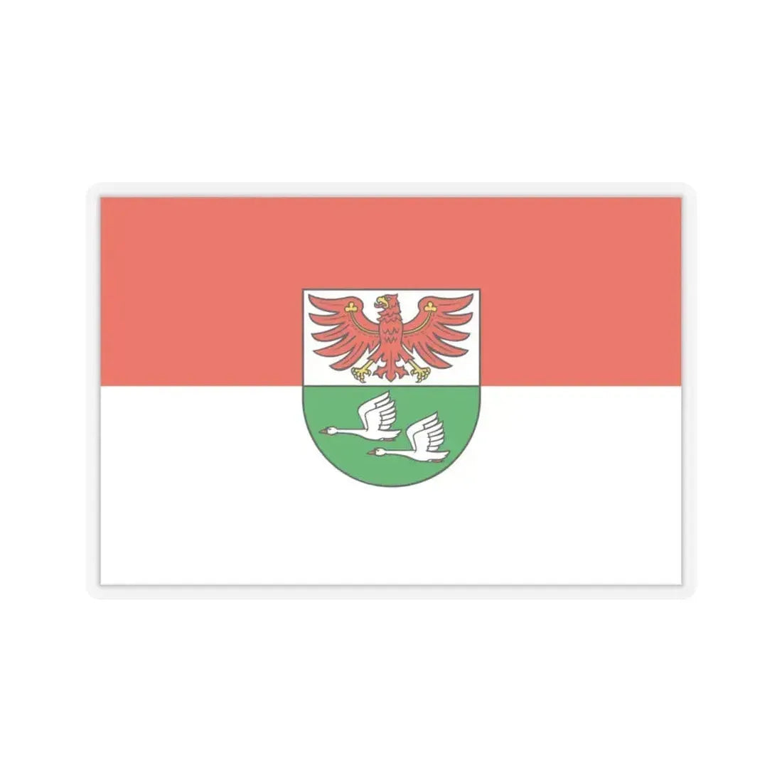 Flag of Oberhavel Germany - STICKER Vinyl Kiss-Cut Decal 6 Inch Transparent - The Sticker Space