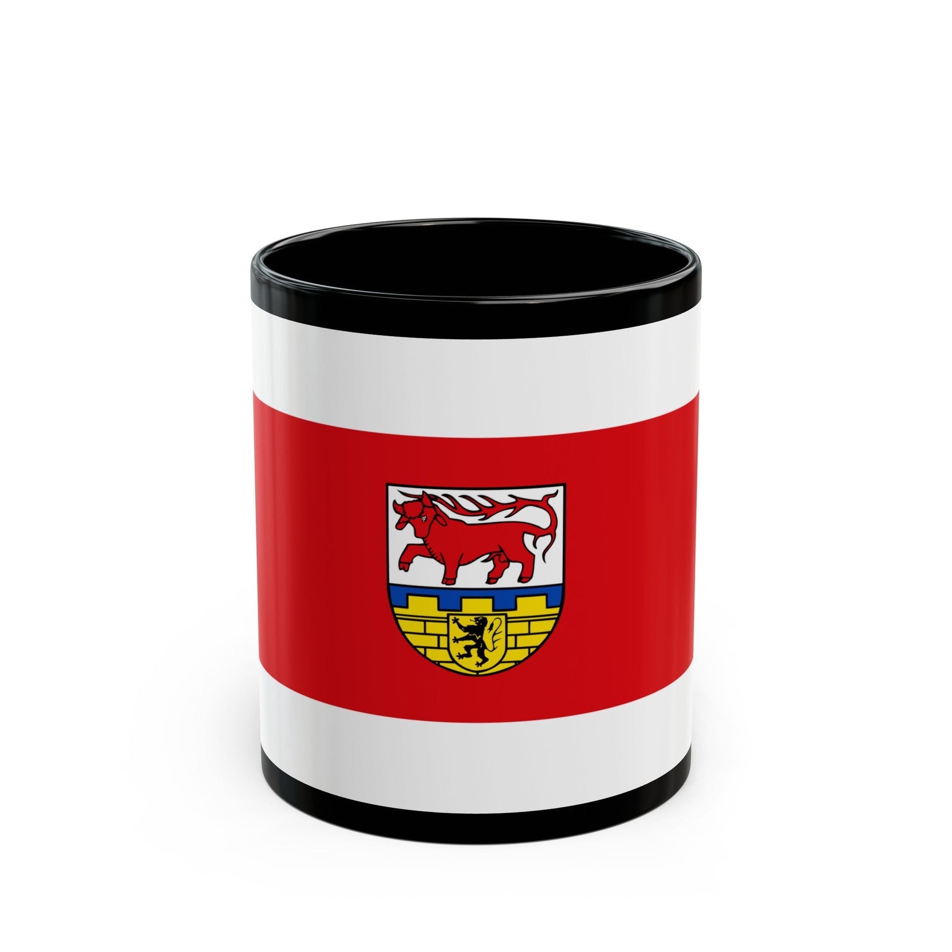 Flag of Oberspreewald Lausitz Germany - Black Coffee Mug-11oz-The Sticker Space