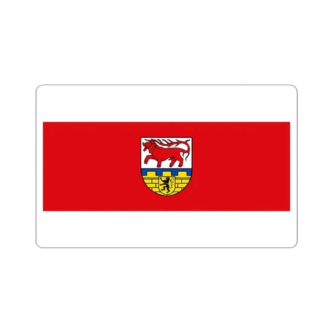 Flag of Oberspreewald Lausitz Germany - STICKER Vinyl Kiss-Cut Decal 3 Inch White - The Sticker Space