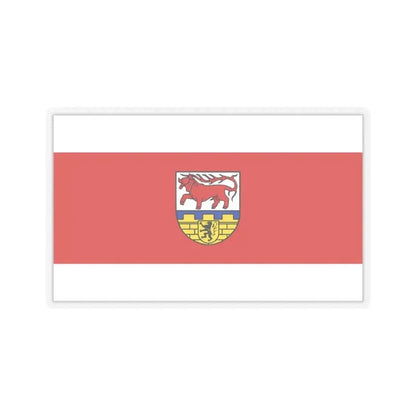 Flag of Oberspreewald Lausitz Germany - STICKER Vinyl Kiss-Cut Decal 4 Inch Transparent - The Sticker Space