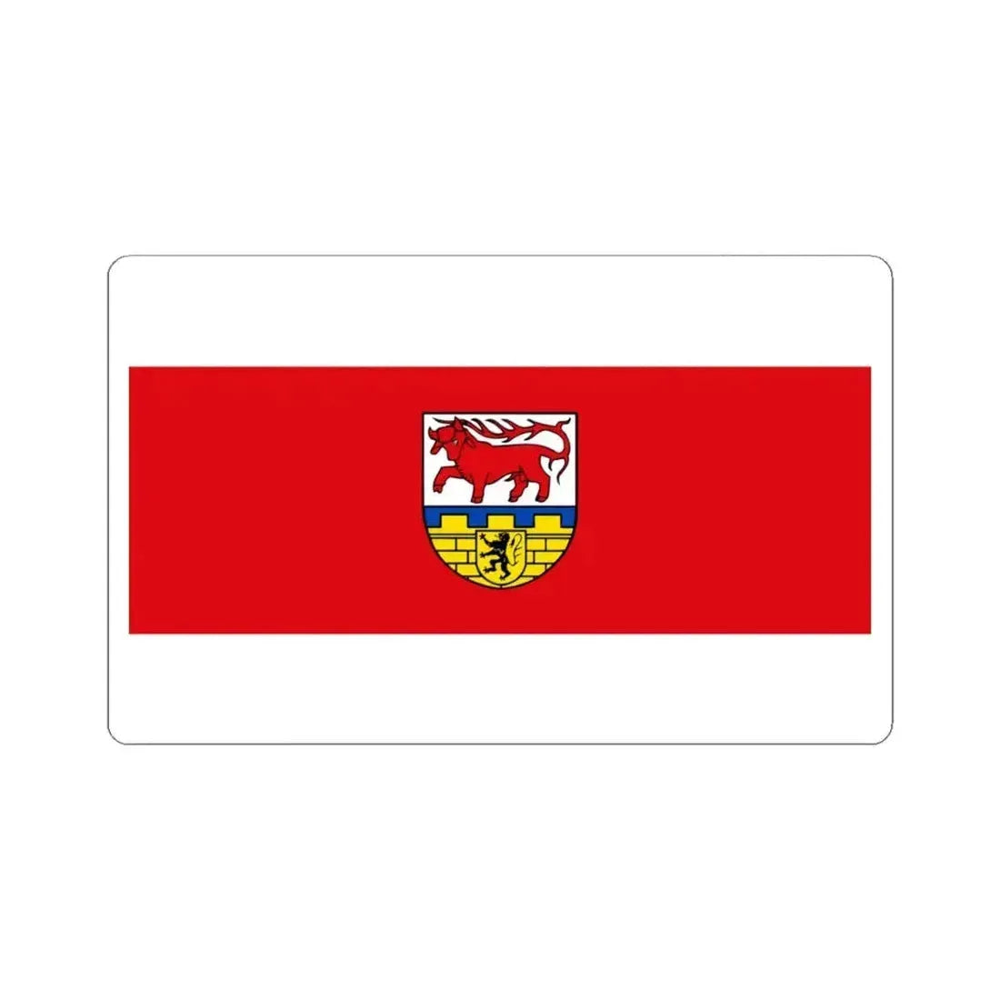 Flag of Oberspreewald Lausitz Germany - STICKER Vinyl Kiss-Cut Decal 4 Inch White - The Sticker Space