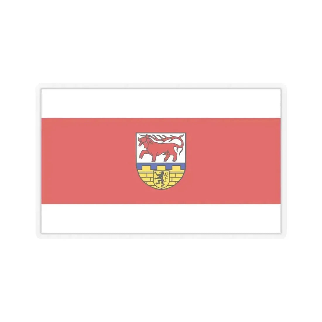 Flag of Oberspreewald Lausitz Germany - STICKER Vinyl Kiss-Cut Decal 6 Inch Transparent - The Sticker Space