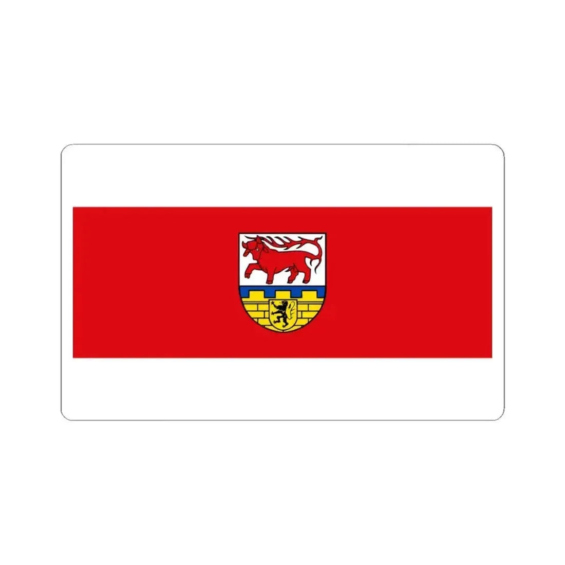 Flag of Oberspreewald Lausitz Germany - STICKER Vinyl Kiss-Cut Decal 6 Inch White - The Sticker Space